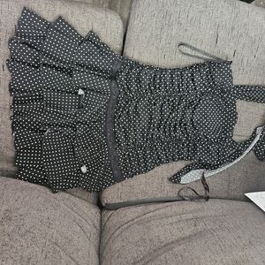 Candie's Black Polka Dot Mini Dress